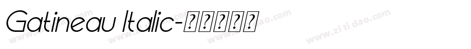 Gatineau Italic字体转换
